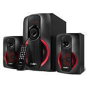 Колонки Sven MS-304, 2*10W+Subwoofer 20W, деревянный корпус, Bluetooth, FM, LED-дисплей, пульт, USB, SD, черный (арт. 353140)