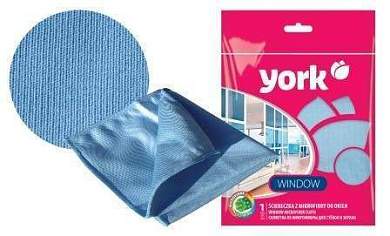 Салфетка для уборки стекла, зеркал 30*30см, микрофибра, 026150 York (арт. 792127)