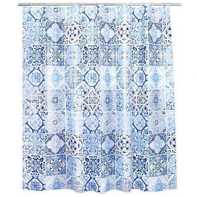 Штора для ванной Арабеска 180 (В) *200 (Ш)см, 12 колец, люверсы, PEVA, 60531 Master House (арт. 659813)