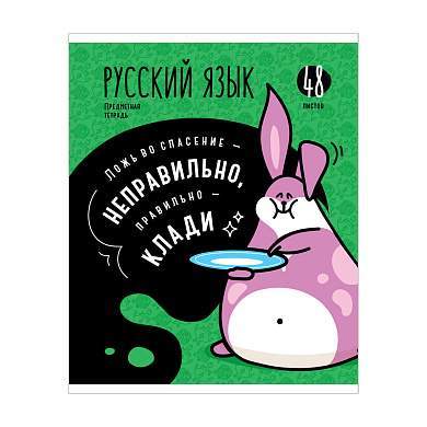 Тетрадь предметная 48л. ArtSpace "Мысли вслух"- Русский язык, эконом (арт. 344446)