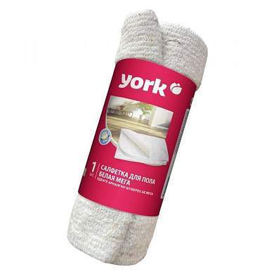 Салфетка для пола хлопковая белая в рулоне МЕГА YORK 260г/м2 (80х100 см),артикул 022300 (арт. 821865)