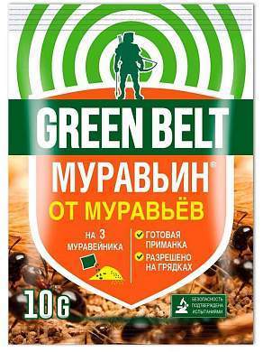 Муравьин 10гр. (от садовых муравьев) диазинон, пакет Грин Бэлт 01-464 (арт. 417599)