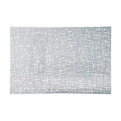 Салфетка сервировочная 45*30см, ПВХ, серебро, PVR-04, 8598 Рыжий Кот (арт. 779019)