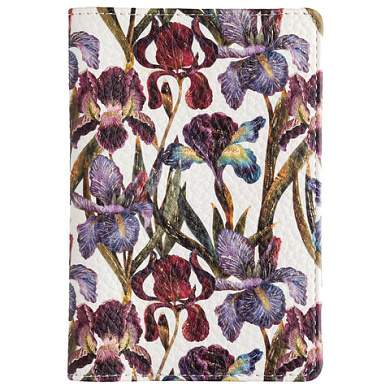 Обложка для паспорта BRUNO VISCONTI, экокожа, "FLORA. Ирисы", 3-620/04 (арт. 239403)