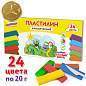 Пластилин классический ЮНЛАНДИЯ "ВЕСЁЛЫЙ ШМЕЛЬ", 24 цвета, 480 грамм, стек, ВЫСШЕЕ КАЧЕСТВО, 106433 (арт. 106433)
