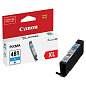 Картридж струйный CANON (CLI-481C XL) для PIXMA TS704 / TS6140, голубой, ресурс 515 страниц, оригинальный, 2044C001 (арт. 363218)