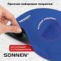 Коврик для мыши с подушкой под запястье SONNEN, полиуретан + лайкра, 250х220х20 мм, синий, 513300 (арт. 513300)