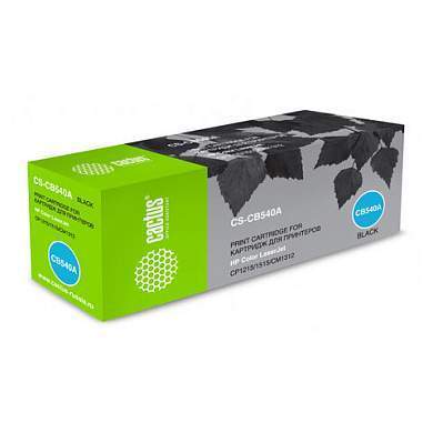 Картридж лазерный CACTUS (CS-CB540A) для HP CLJ CP1215/CP1515N/CM1312, черный, ресурс 2200 стр. (арт. 362051)