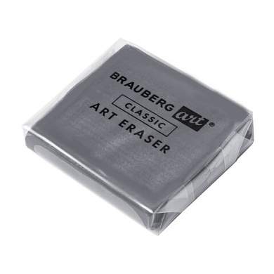 Ластик-клячка художественный BRAUBERG ART "CLASSIC" 40х36х10 мм, супермягкий, серый, 228064 (арт. 228064)