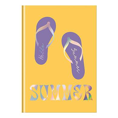 Записная книжка А5 80л. BG "Summer", матовая ламинация, тиснение голографической фольгой, блок в точку, 100 гр/м2 (арт. 342963)