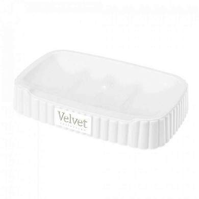 Мыльница VELVET 13,8*8,7*2,5см, белый 433239616 Econova/Бытпласт (арт. 877341)
