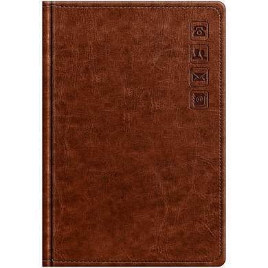 Телефонная книга А5, 80л., кожзам, BG "Nebraska. Brown", с вырубкой (арт. 373783)