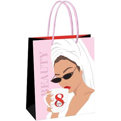 Пакет подарочный 18*23*10см MESHU "Women time", матовая ламинация (арт. 371003)
