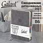 Ежедневник датированный 2027, B6, 125х173 мм, GALANT "Vivid", под кожу, серый, 117863 (арт. 117863)
