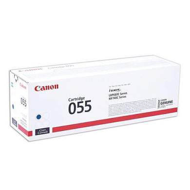 Картридж лазерный CANON (055C) для LBP663/664/MF742/744/746, голубой, оригинальный, ресурс 2100 страниц, 3015C002 (арт. 363331)