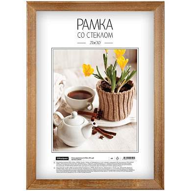 Рамка деревянная 21*30см, OfficeSpace, №2, дуб (арт. 296645)