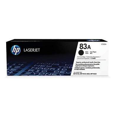 Картридж лазерный HP (CF283A) LaserJet Pro M125/M201/M127/M225, №83A, черный, оригинальный, ресурс 1500 страниц (арт. 361276)