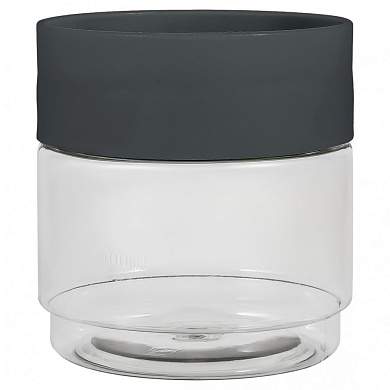 Банка для сыпучих продуктов Asti 0,5л пластик, черный 221102630/02 Homver (арт. 789429)