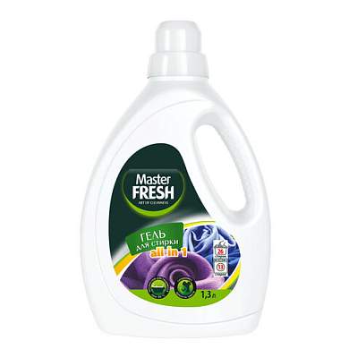Гель для стирки для всех типов тканей 1,3 л MASTER FRESH "ALL IN 1", универсальный, С0007770 (арт. 703141)