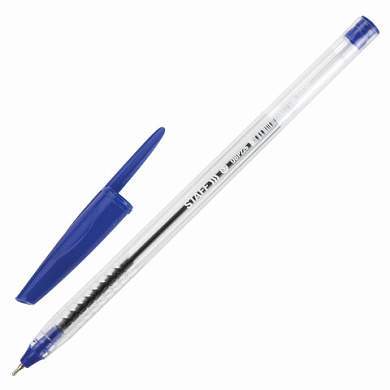 Ручка шариковая масляная STAFF "EVERYDAY" OBP-226, СИНЯЯ, корпус прозрачный, игольчатый узел 0,7 мм, линия письма 0,35 мм, 141705 (арт. 141705)