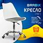 Кресло стул BRABIX "Eames MG-310 CH", хром, пластик белый, ткань серая, 532924 (арт. 532924)