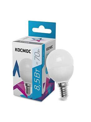 Космос шар  E14 8,5W (8W) (740lm) 4500K 4K матов. 79x45 LkecLED8.5wGL45E1445 (арт. 637719)