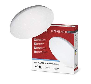 ASD/InHome светильник светодиодн. декоративный 70W(6300lm) 6500K 6K 485х68 IP40 DECO НОЧНОЕ НЕБО 3393 (арт. 957889)