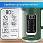 Чайник с терморегулятором и дисплеем, ДВОЙНЫЕ СТЕНКИ, SONNEN KT-8723EG, 1,7 л, 2200 Вт, изумрудный, 454689 (арт. 454689)