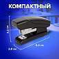 Степлер №24/6, 26/6 МИНИ BRAUBERG "Black Jack", до 18 листов, антистеплер, черный, 227762 (арт. 227762)