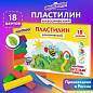 Пластилин классический ЮНЛАНДИЯ "ВЕСЁЛЫЙ ШМЕЛЬ", 18 цветов, 360 грамм, стек, ВЫСШЕЕ КАЧЕСТВО, 106432 (арт. 106432)