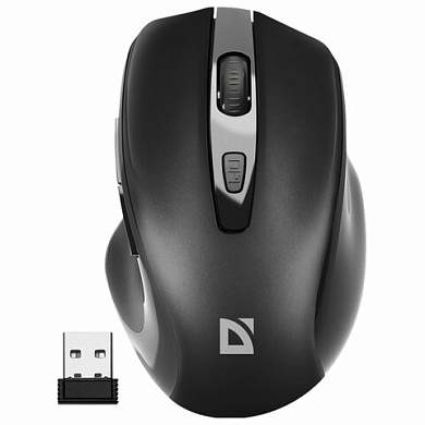 Мышь беспроводная DEFENDER Prime MB-053, USB, 5 кнопок + 1 колесо-кнопка, оптическая, черная, 52053 (арт. 513822)