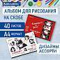 Альбом для рисования А4 40 л., скоба, обложка картон, BRAUBERG, 203х288 мм, "Аниме" (2 вида), 106703 (арт. 106703)