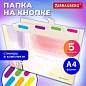 Папка-органайзер на кнопке 5 отделений, BRAUBERG "Extra", А4, пастельные узоры, 274100 (арт. 274100)