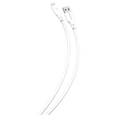 Кабель Smartbuy S25, USB - micro-USB, 3A output, оплетка TPE, 1м, белый (арт. 376320)