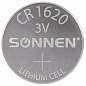 Батарейка литиевая SONNEN Lithium CR1620 "таблетка, дисковая, кнопочная" 1 шт., блистер, 455599 (арт. 455599)