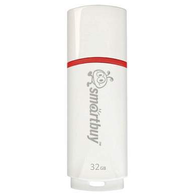 Флеш-диск 32 GB, SMARTBUY Crown, USB 2.0, белый, SB32GBCRW-W (арт. 512185)