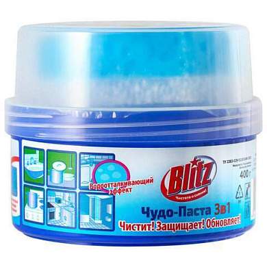 Паста чистящая универсальная с губкой 400 г, BLITZ, 2100003 (арт. 701079)