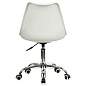 Кресло стул BRABIX "Eames MG-310 CH", хром, пластик белый, экокожа белая, 532923 (арт. 532923)