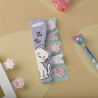 Флажки-закладки MESHU "Meow paw", 20л., европодвес (арт. 362698)