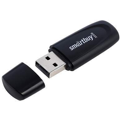 Память Smart Buy "Scout" 32GB, USB 2.0 Flash Drive, черный (арт. 350456)
