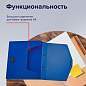 Папка-портфель пластиковая BRAUBERG "Energy", А4 (330х256х32 мм), без отделений, синий, 222082 (арт. 222082)