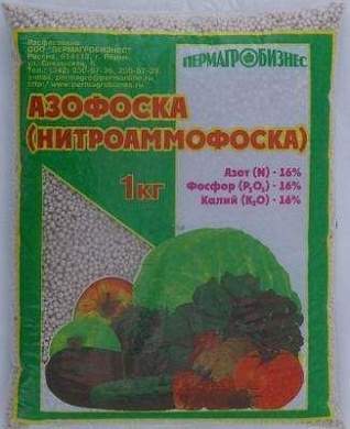 Азофоска (нитроаммофоска) 1кг (азот 16%, фосфор 16%, калий 16%) удобрение Пермагробизнес (арт. 556660)
