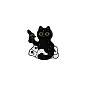 Набор металлических значков MESHU "Black cats", эмаль, 4шт, картонная подложка, европодвес (арт. 368830)