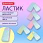 Ластик BRAUBERG "ULTRA PASTEL", 57х24х15 мм, пастельные цвета ассорти, бирюзовый пластиковый держатель, 272688 (арт. 272688)