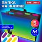 Папка-органайзер на кнопке 5 отделений, BRAUBERG GRADE, A4, зелено-голубой градиент, 274092 (арт. 274092)