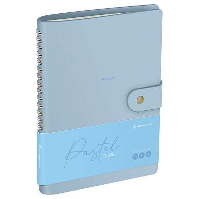 Записная книжка А5 96л. ЛАЙТ, кожзам, скрытый гребень, Greenwich Line "Pastel. Blue", блок в линию (арт. 358017)