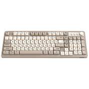 Клавиатура проводная бесшумная USB, 102+98 клавиш, LED-подсветка, SONNEN K620, слоновая кость / серая, 513950 (арт. 513950)