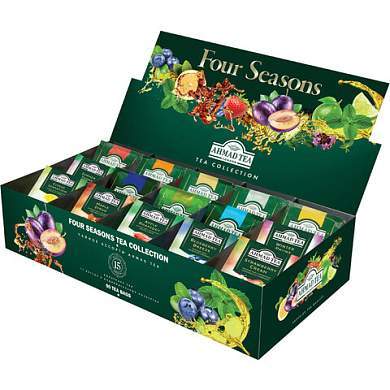 Чай AHMAD "Four Seasons" ассорти 15 вкусов, НАБОР 90 пакетов, N060S (арт. 620426)