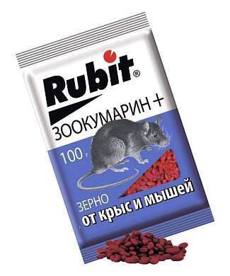 От грызунов приманка зерно 100гр. Зоокумарин+, пакет Rubit А-5040 (арт. 652994)