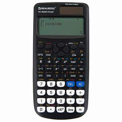 Калькулятор инженерный BRAUBERG SC-991EX-Plus (165х84 мм), 552 функции,10+2 разрядов, двойное питание, 271726 (арт. 271726)
